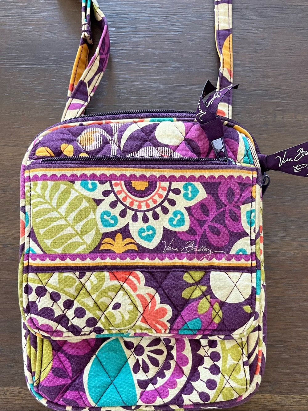Vera Bradley Plum Crazy Little Hipster Crossbody purse RETIRED